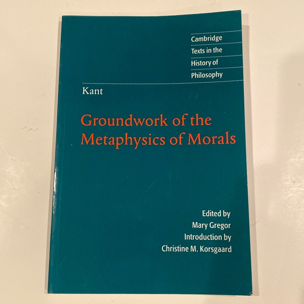 “Groundwork of the Metaphysics of Morals,” Paperback